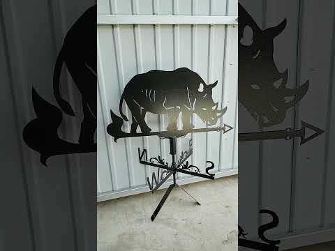 Флюгер Носорог, флюгер на крышу с металла 2 мм. - фото 1 - id-p1409192864