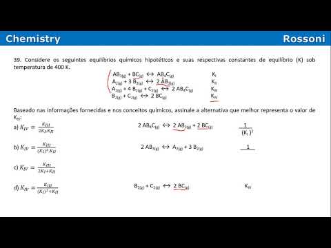 Acafe 2017 1 Medicina - Q39 Cálculo de Kc