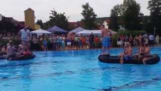 preview picture of video 'Schwimmbadfest 60 Jahre Bleicherschwimmbad Neubrunn bei Würzburg - Fischerstechen(2)'