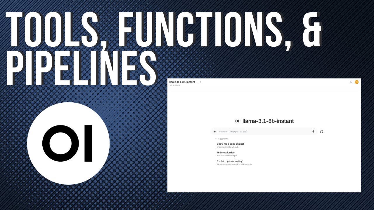 Open WebUI Tools, Functions & Pipelines Deep Dive