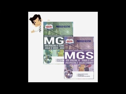 Apostilas do Concurso MGS - MG 2016 - Diversos Cargos