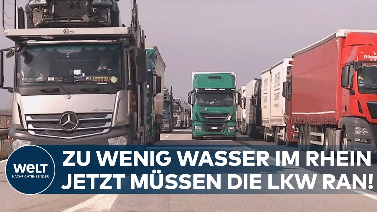 NIEDRIGWASSER AM RHEIN: Lieferketten belastet! Vier Bundesländer lockern Sonntagsfahrverbot für Lkw