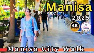 Manisa Turkey 4K Walking Tour | Ulu Mosque, Bazaar, Kurşunlu Han & His