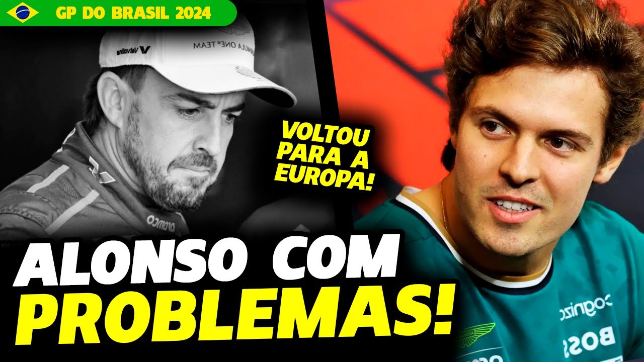 🚨 ALONSO VOLTA PARA A EUROPA PARA TRATAMENTO DE SAÚDE E PERDERÁ ATIVIDADES | FÓRMULA 1 | GPEMCASA