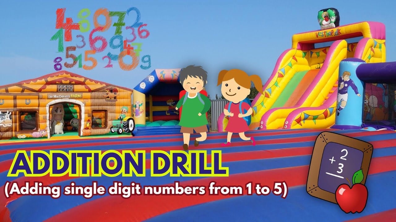 ADDITION DRILL (Practice adding single digit numbers from 1 to 5)