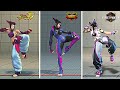 Street Fighter 4 vs 5 vs 6 - Juri Graphic Comparison