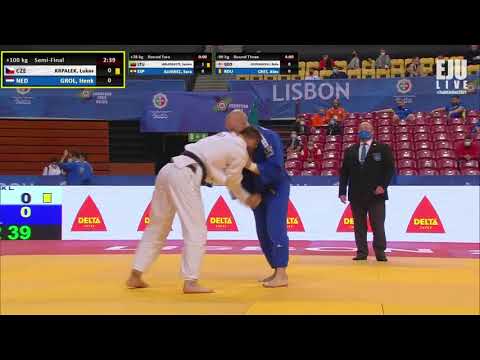 2021 Lisbon Semifinal +100 kg Krpálek Lukáš CZE vs  Grol Henk NED