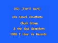2001 (That'll Work) Also Sprach Zarathustra - Chuck Brown & the Soul Searchers