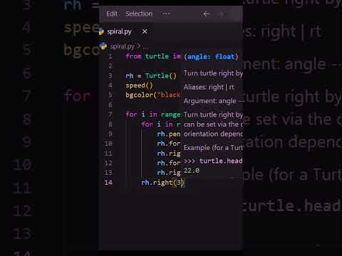 Draw Spiraling Parallelogram Using Turtle In Python Python Shorts