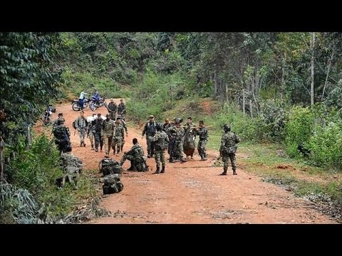 Colombian army patrols after FARC attack