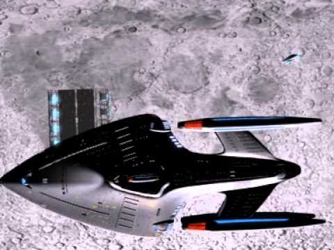 U.S.S. Prometheus in lunar orbit