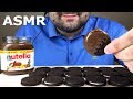 ASMR NUTELLA CHOCOLATE COVERED OREO COOKIES Crunchy Eating Sounds NO TALKING