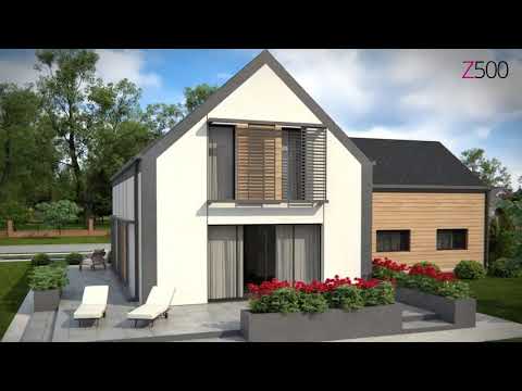 Z373 - Gotowy projekt domu z poddaszem użytkowym we współczesnym stylu do 170 m2