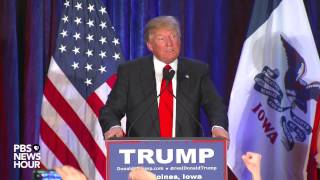 Donald Trump 'honored' by second-place finish in Iowa