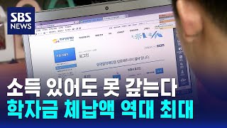 소득 있어도 못 갚는다..학자금 체납액 역대 최대 / SBS / 경제365