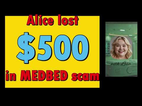 Med bed scam update - Alice lost $500 in MEDBED social media SCAM