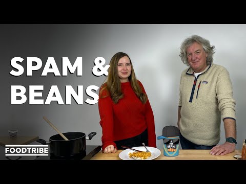 James May teaches Rachael to cook the perfect Spam and beans