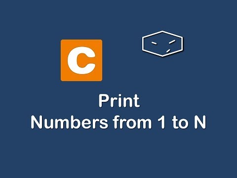 print numbers from 1 to n in c