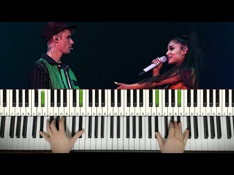 Ariana Grande, Justin Bieber - Stuck with U (Piano Tutorial Lesson)