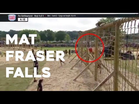 Mat Fraser and Patrick Vellner FALLS during the Crossfit Games 2018 Battleground
