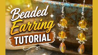 Elegant Beaded Earrings Tutorial | DIY Jewellery Making for Beginners ✨