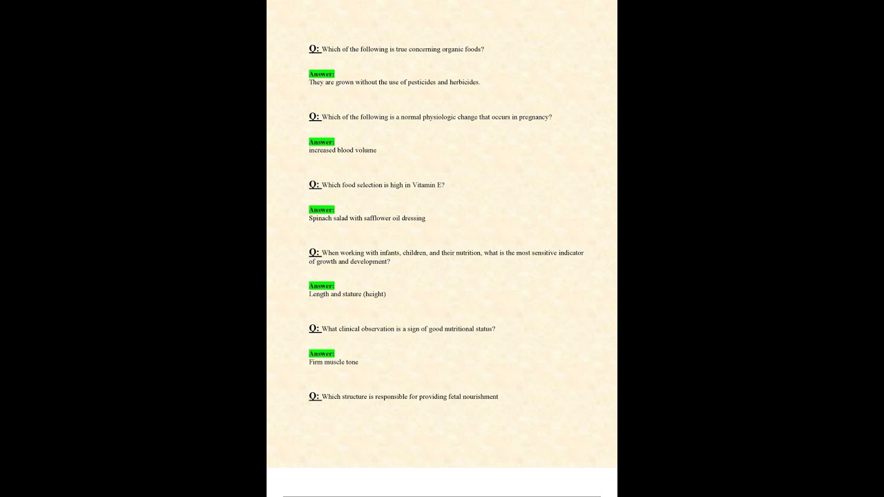 EXAM 2 NUR1172 NUR 1172 TEST BANK LATEST 2023 2024 NUTRITIONAL PRINCIPLES IN NURSING 100 CORRECT RAS