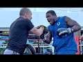 OH DAMN! FRANK GORE GOT HANDS! WATCH AS HE BLASTS THE PADS AHEAD OF DERON WILLIAMS FIGHT