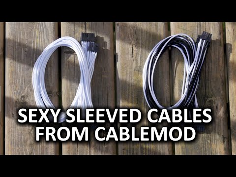 „CableMod Classic ModMesh C“ serijos kabelių rinkinys „Corsair RMi“ ir „RMx“ – baltas/raudonas video