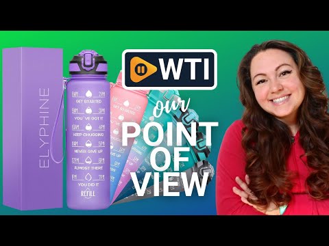 ELYPHINE 32/24 oz Water Bottles with Removable Straw & Time Marker - WTI product video review