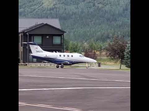 stuff you see #running | cool #hawker #beechcraft #premier1A #landing #alpinewyoming #mountains #jet