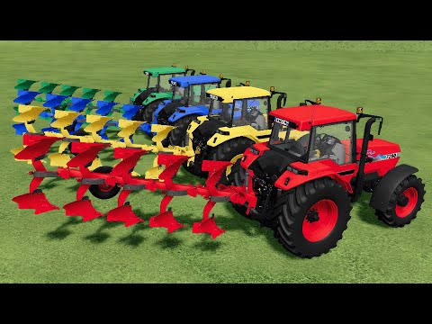 Farm Work with Colors - PLOWING WORK with CASE TRACTORS - Farming Simulator 22