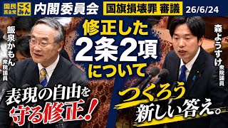 【国民民主党切り抜き】森ようすけちゃんねる 内閣委員会 国旗損壊罪審議　