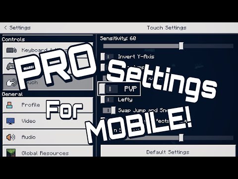 BEST PvP Settings For MCPE Touch Player!! // Mobile User // Minecraft Bedrock Edition