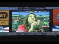 Hunter Pecunia Singing The National Anthem At MLB Anaheim Angels Vs Detroit Tigers