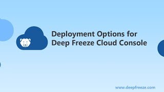 Deployment Options for Deep Freeze Cloud Console