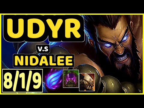 JUHAN (UDYR) vs NIDALEE - 8/1/9 KDA JUNGLE CHALLENGER GAMEPLAY - KR