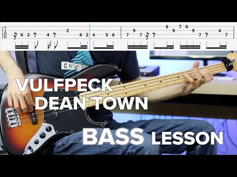 Dean Town | Vulfpeck | Bass Lesson With TABs | Slow BPM Playthrough