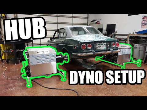 Dynocom 3500 Hub Dyno Setup! Mounting Clyde the V8 Swapped Mazda to the new Dyno!