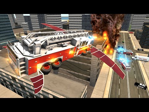 Flying Firefighter Truck #2 (by Game Pickle) - Android Game Gameplay