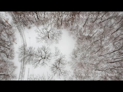 DJI Spark Snow Ride! Hummel Park - Omaha, Nebraska
