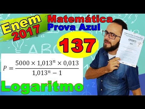 Enem 2017 - Questão 137 - prova azul de matemática (Logaritmo)