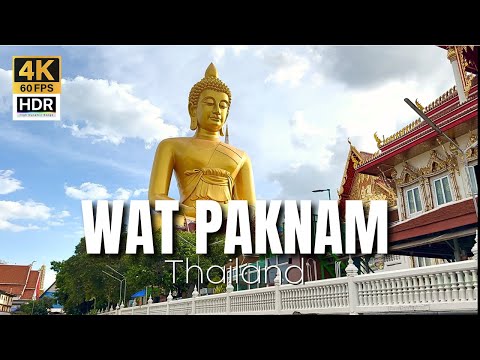 Bangkok’s Biggest Buddha Statue - Wat Paknam Temple Walk [4K HDR]
