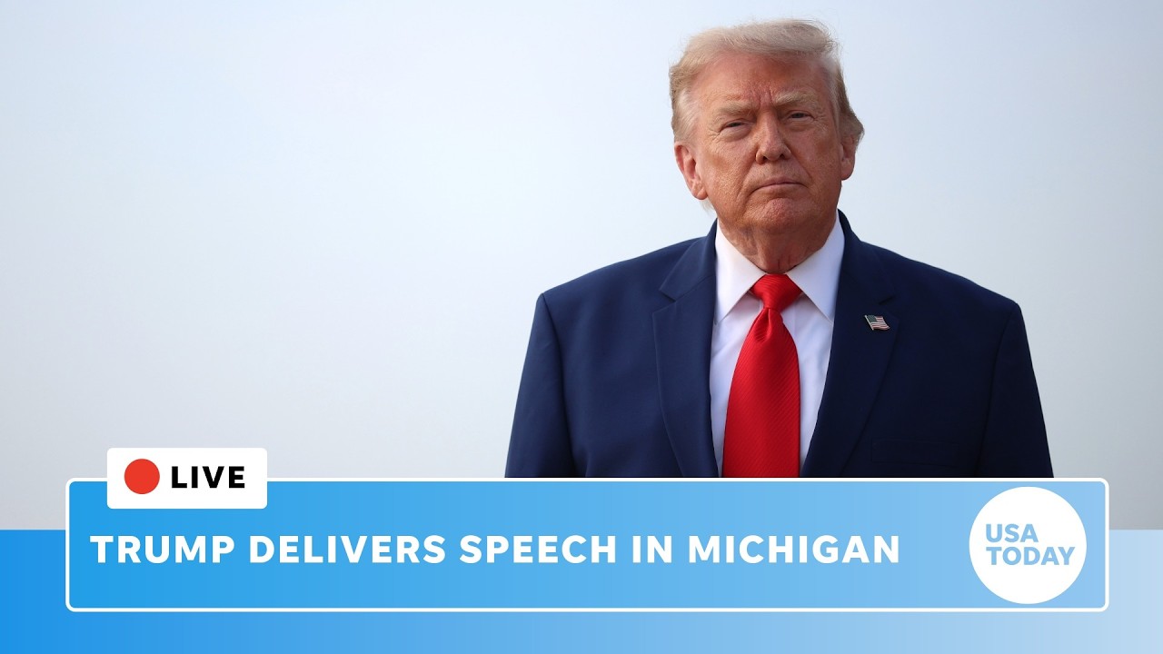 Live: Trump attends Michigan drag race before speech on the economy in Milford