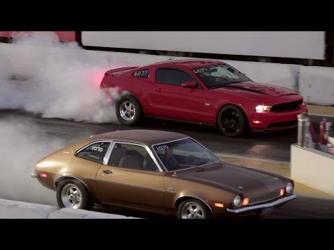 Swapped Ford Pinto Vs. Ford Mustang V8 | Drag Race
