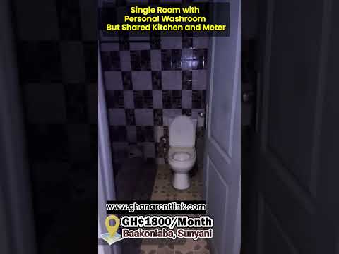Single Room with Personal Washroom for Rent at Baakoniaba, Sunyani