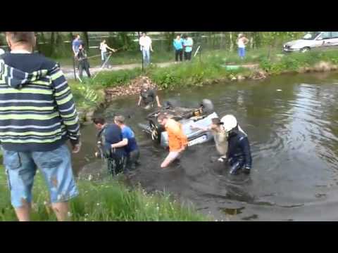 Fans Rescue Rally Driver After Landing In Pond
