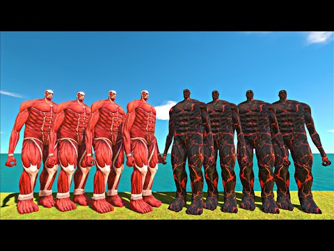 Colossal Titan vs Volcano Titan - Animal Revolt Battle Simulator