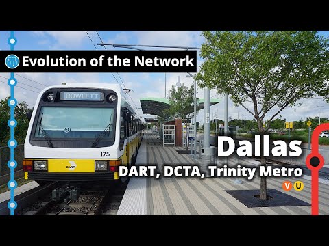 Dallas' Light Rail & Commuter Rail Network Evolution