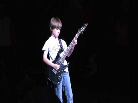 Roberts Music Institute's Caspian Coberly Playing the National Anthem