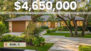 This TROPICAL VILLA is the best New Home under $5,000,000 in Miami!